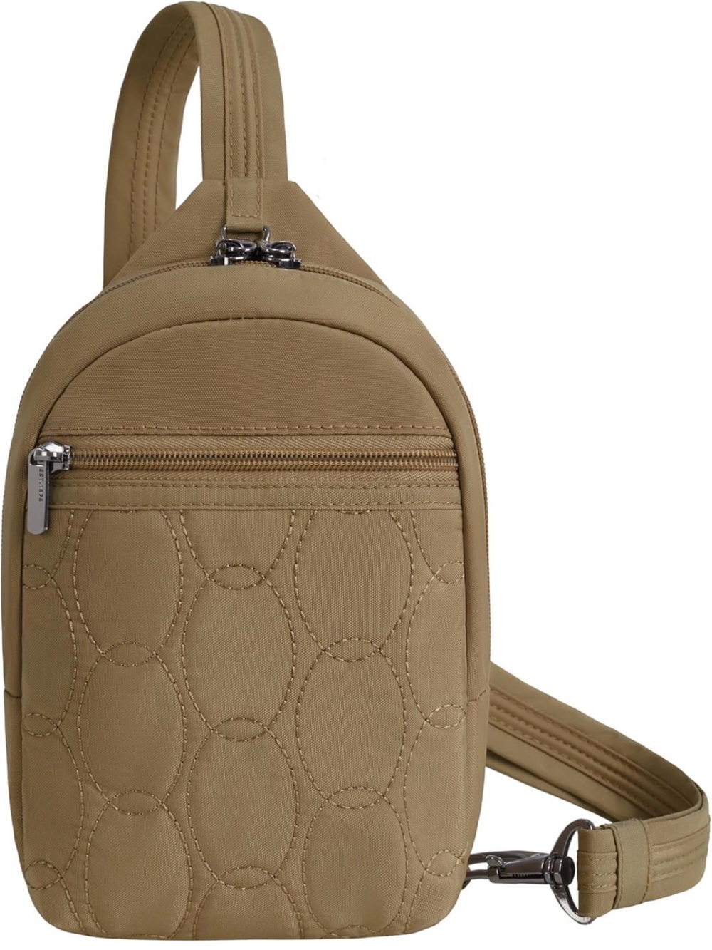 Travelon Tan Quilted Sling Bag